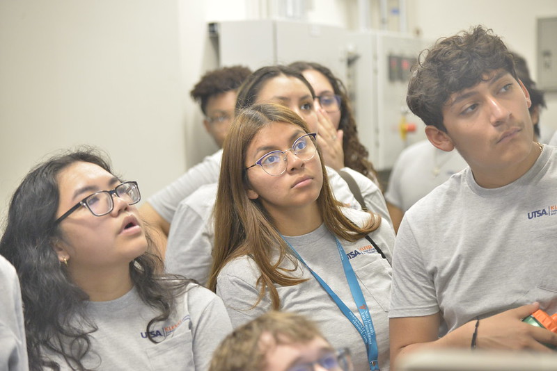 Students touring Navistar Inc facility