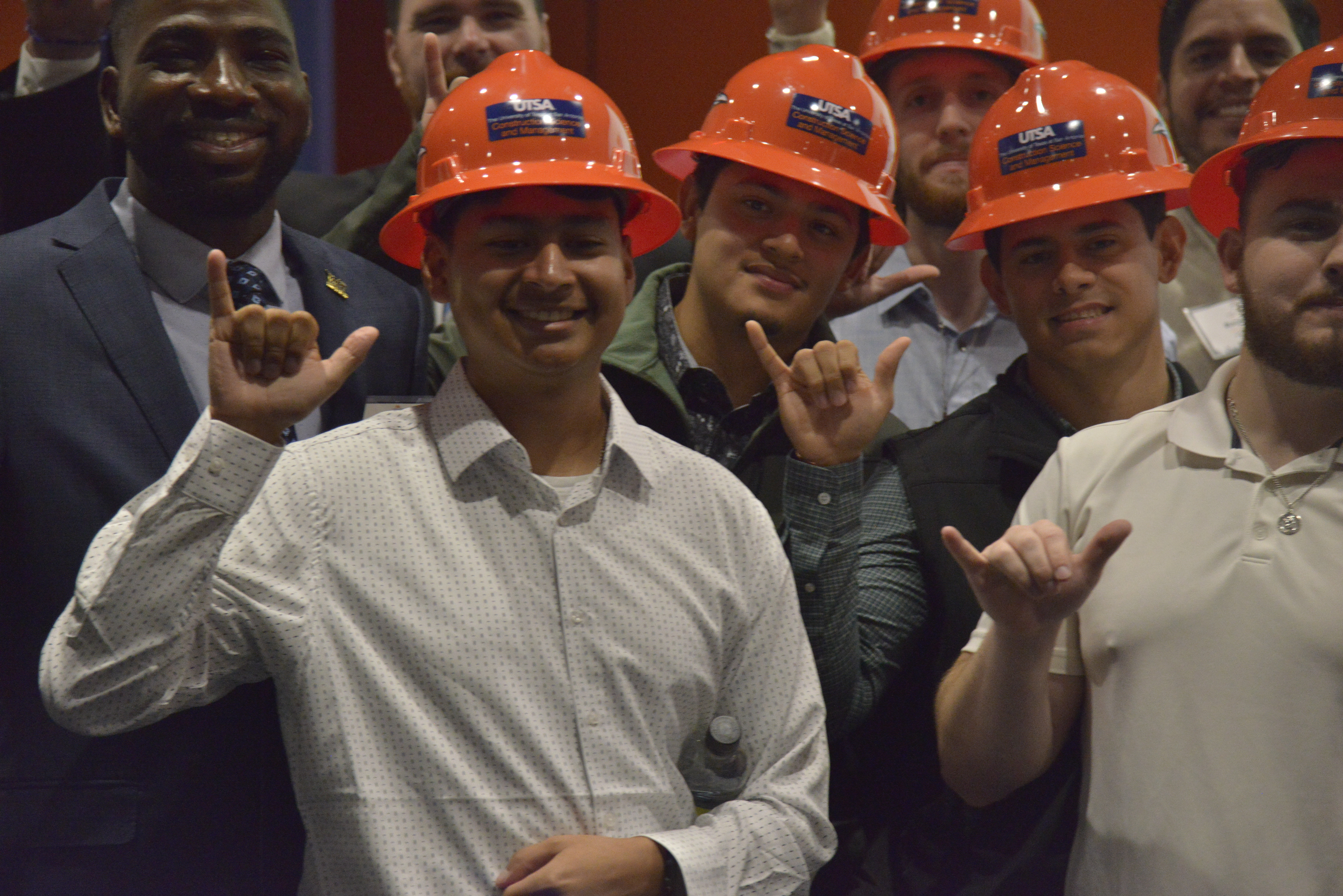 Students attending the Hard Hat Ceremony
