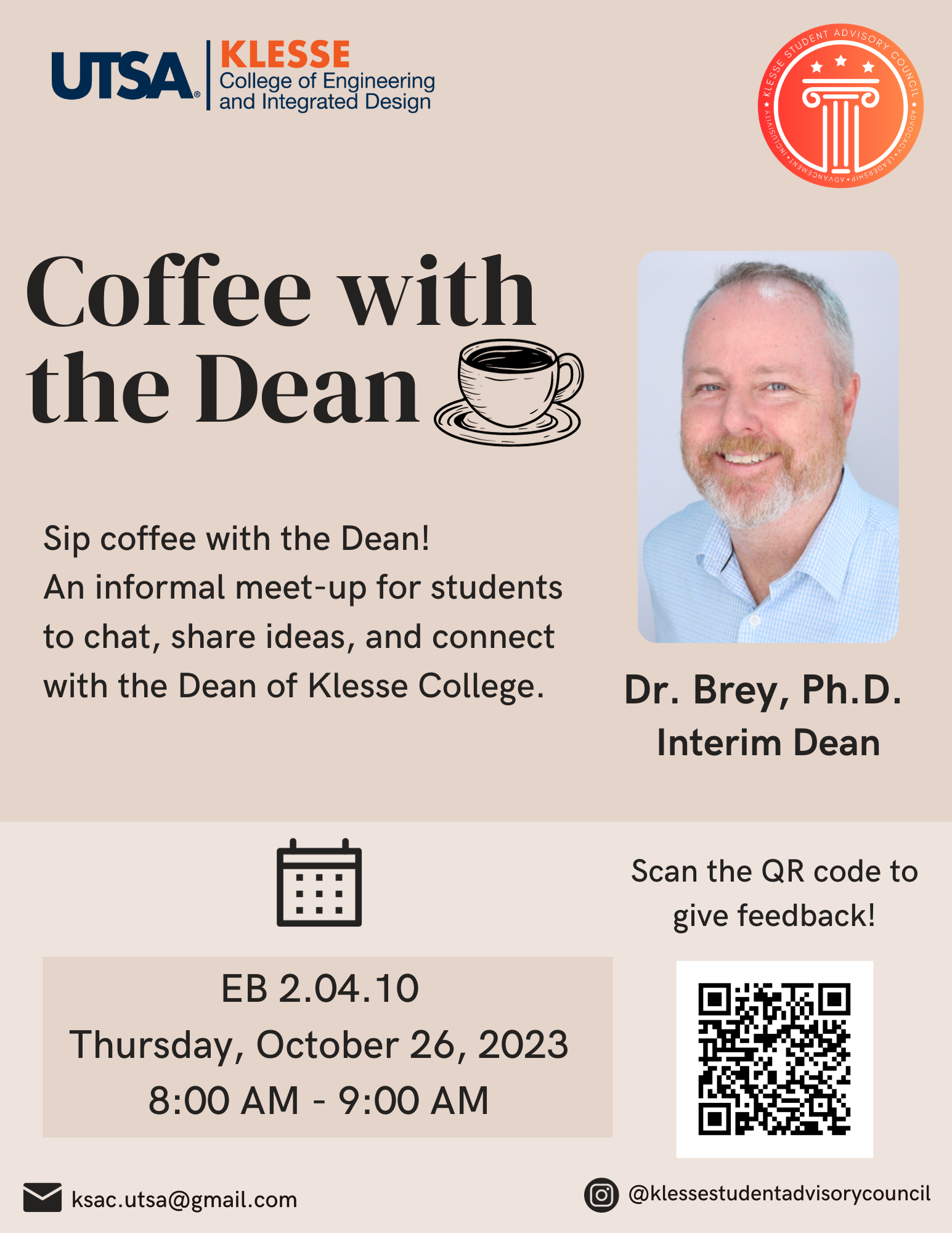 Coffee with the Dean Event Flyer
