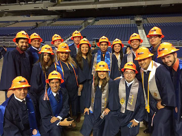 construction students at commencement