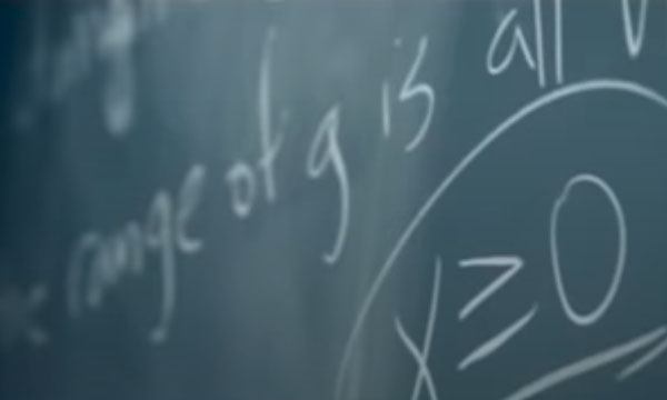 Chalkboard with an equation on it