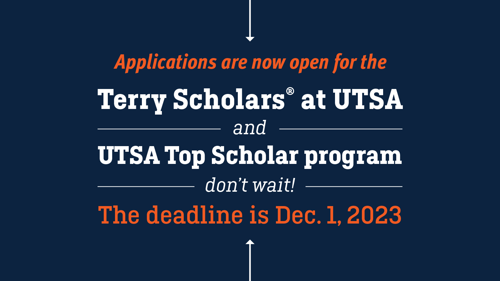Terry Scholars and Top Scholars programs