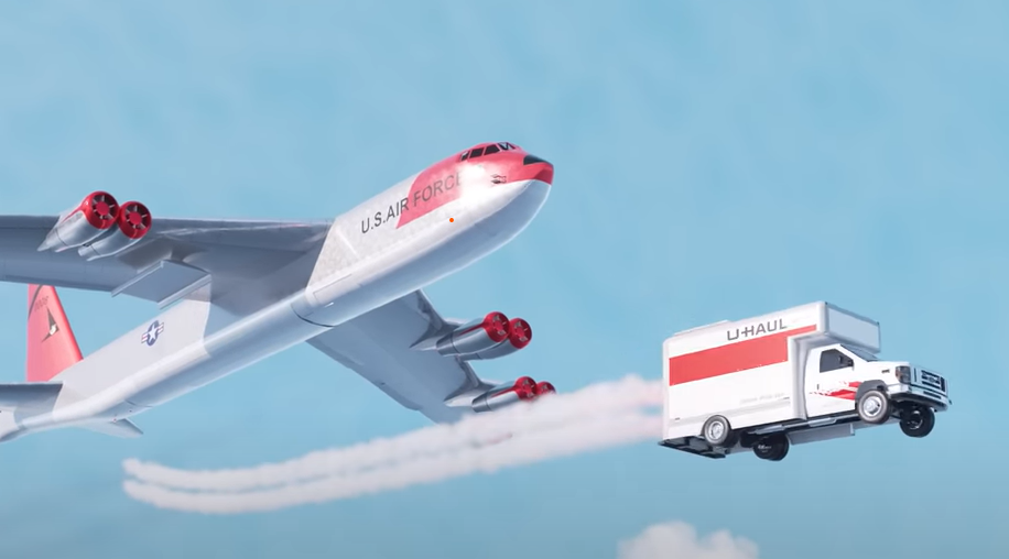Artistic depiction of hypersonic U-Haul created by animator, Eli, of Real Engineering