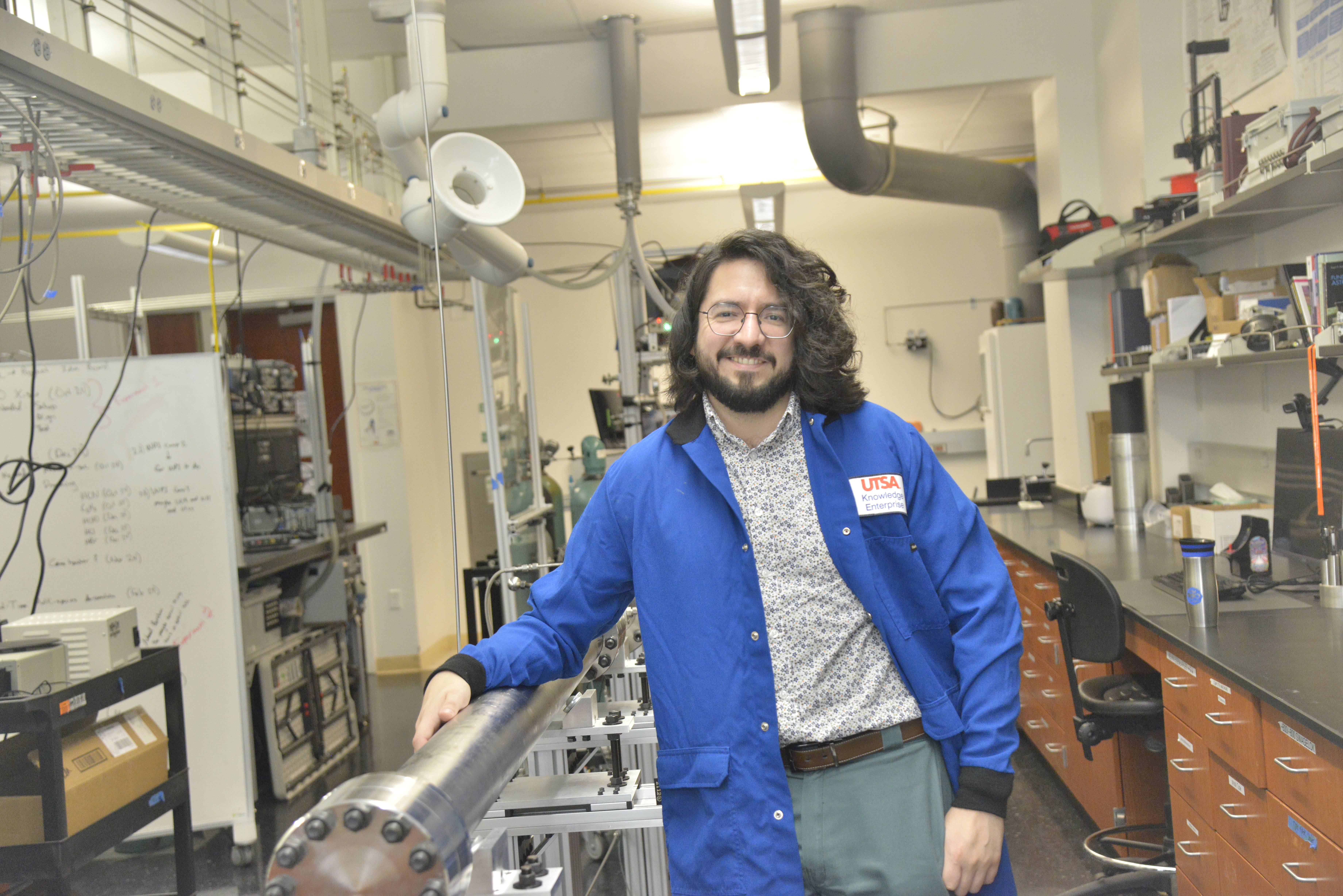 Daniel Pineda in his lab