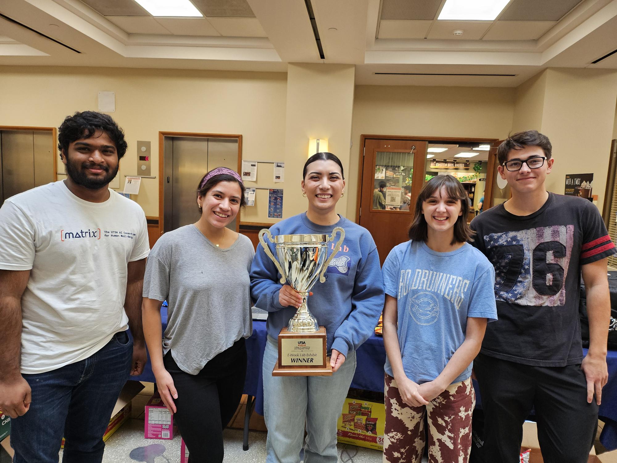 The Department of Biomedical and Chemical Engineering took home this year's E-Week Labs Exhibit Trophy