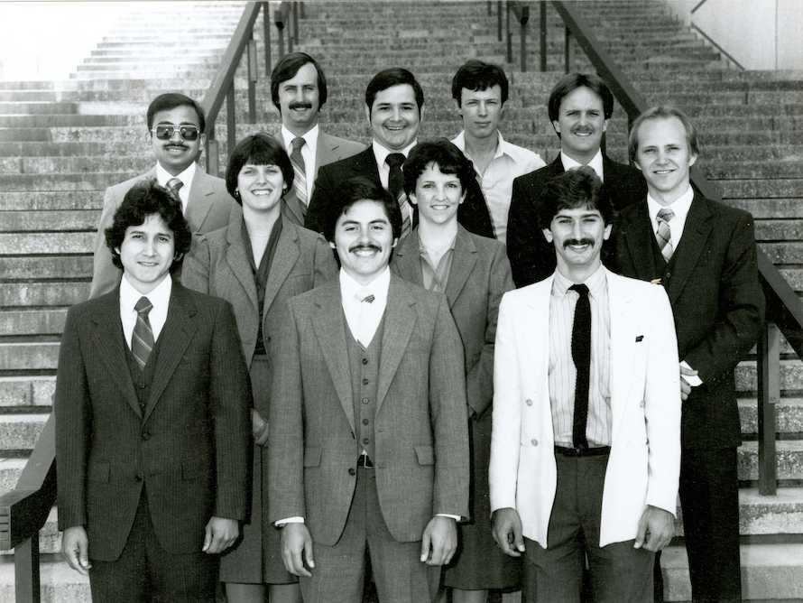 First cohort of Bachelor of Science in Electrical Engineering graduates in 1984.