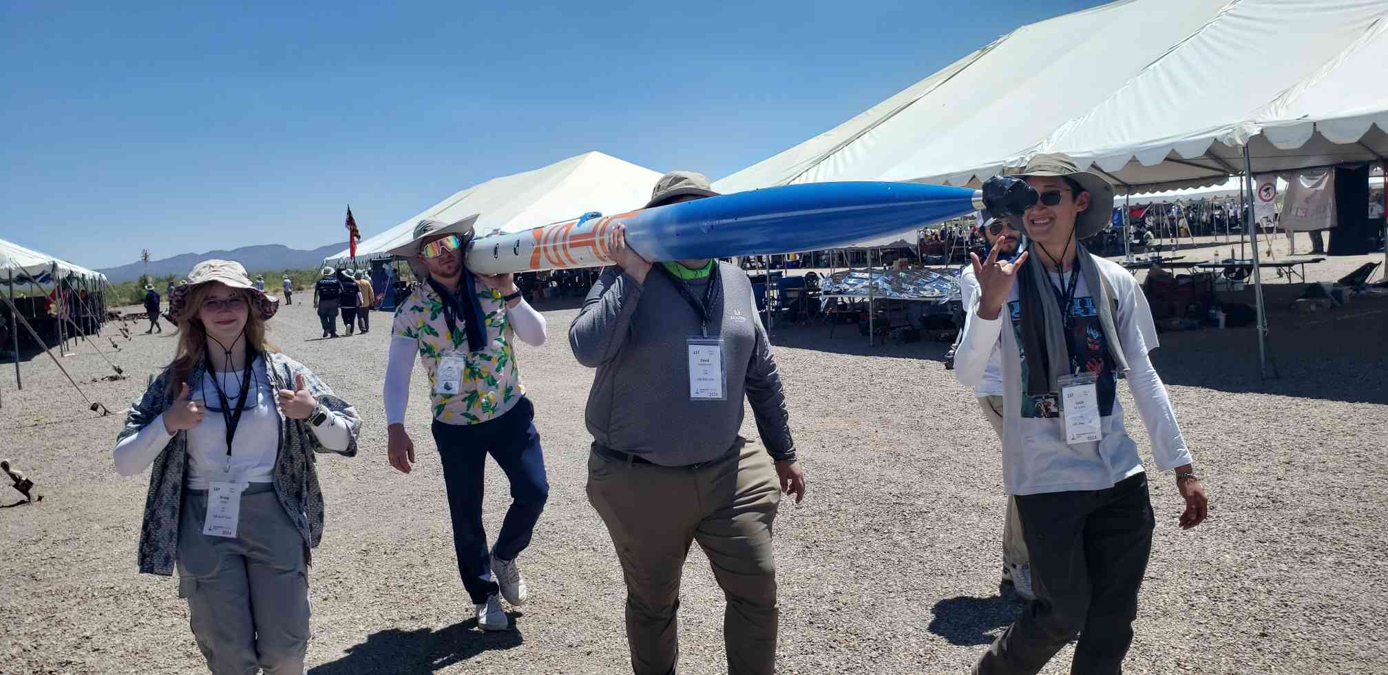 UTSA team bringing their competition rocket to staging