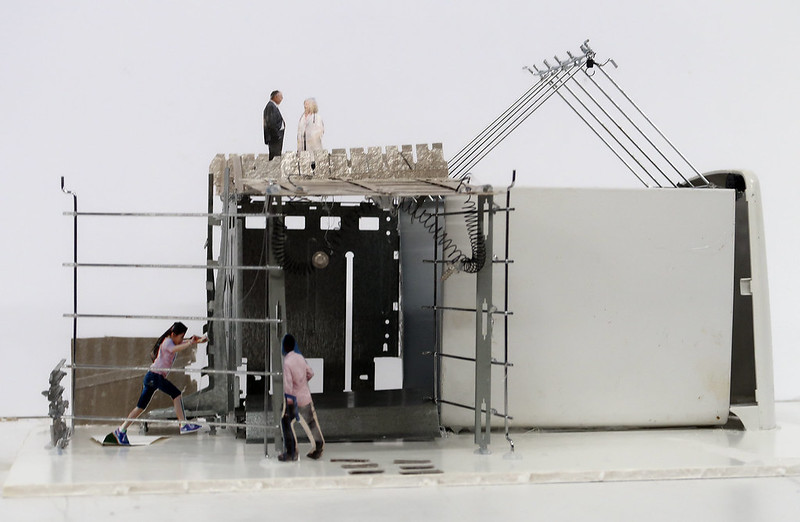 A toaster reimagined into a structure by summer camp particpants.