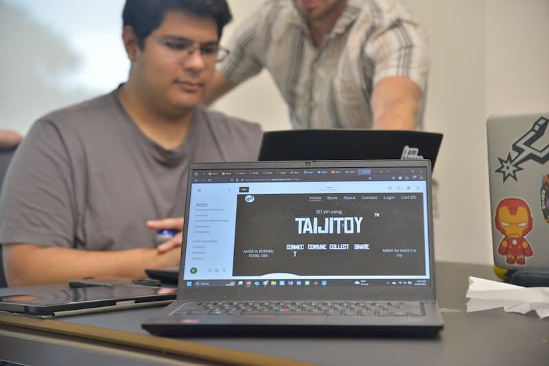 A glimpse at the webpage being developed for the toys.
