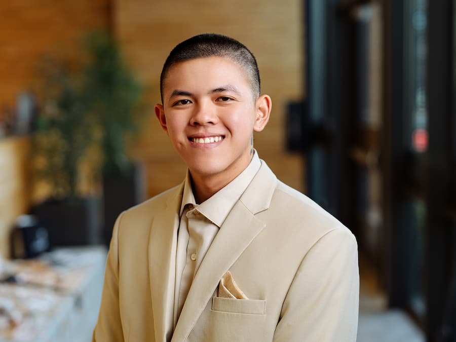 A photo of My Le taken from his time interning at Overland Partners.