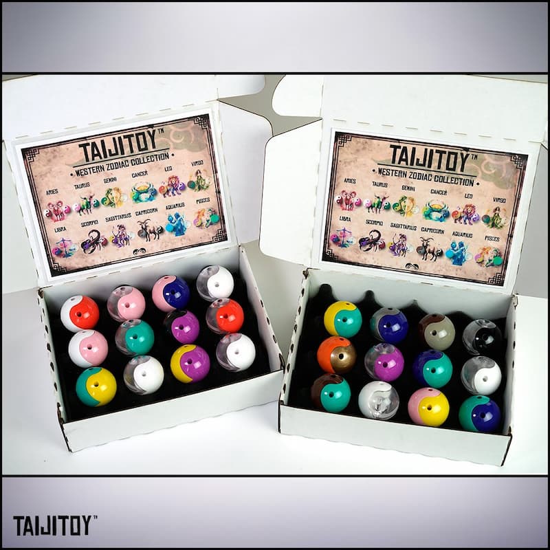 A sample TaijiToy collection representing the Western Zodiac.