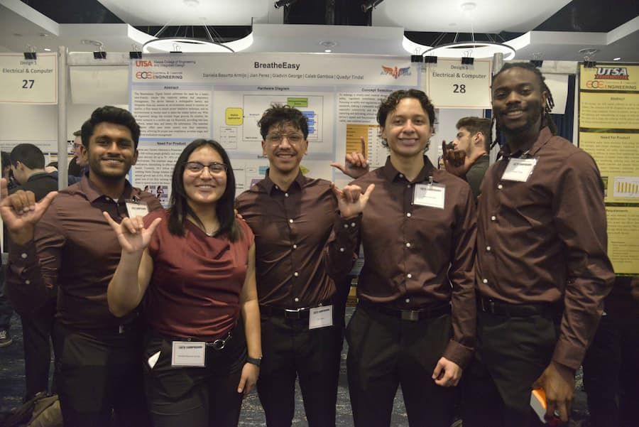 Gladvin with his Tech Symposium team.