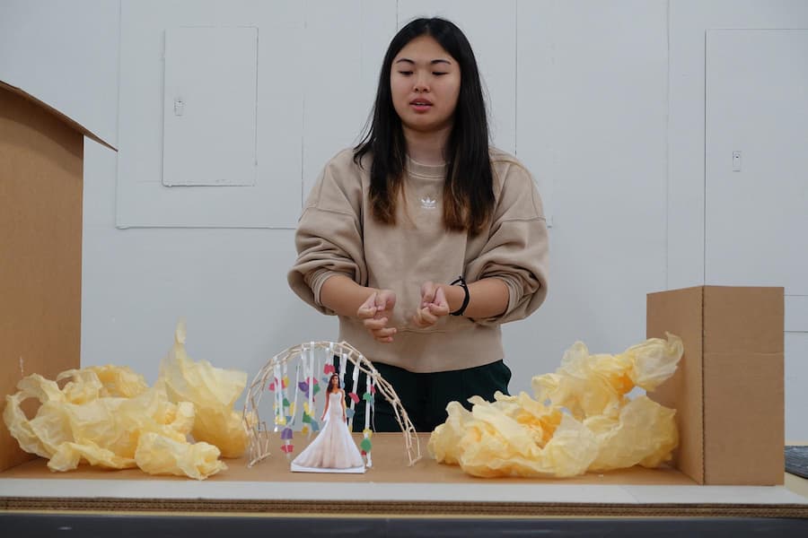 Program participant with their project.