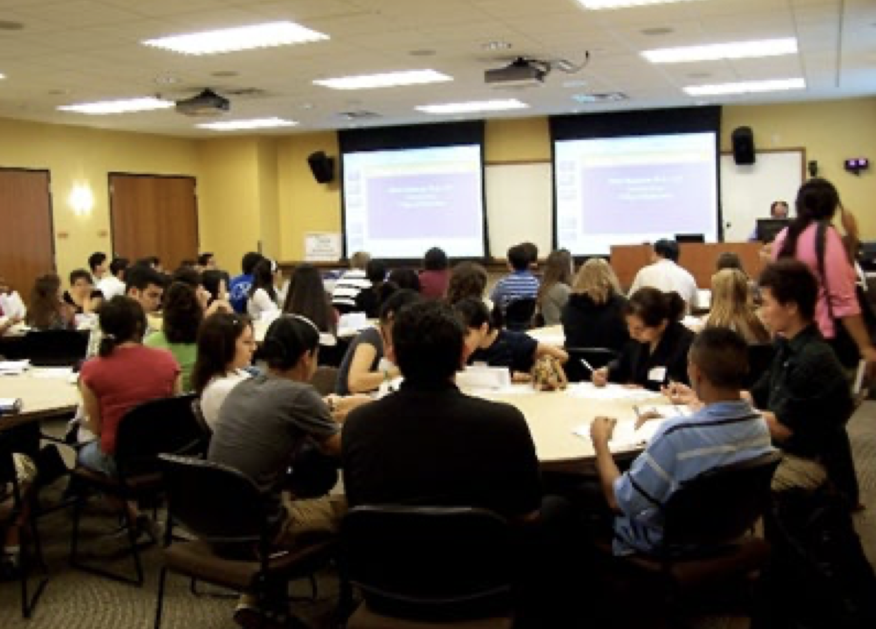 Students at a Center for Excellence in Engineering Education Research event.