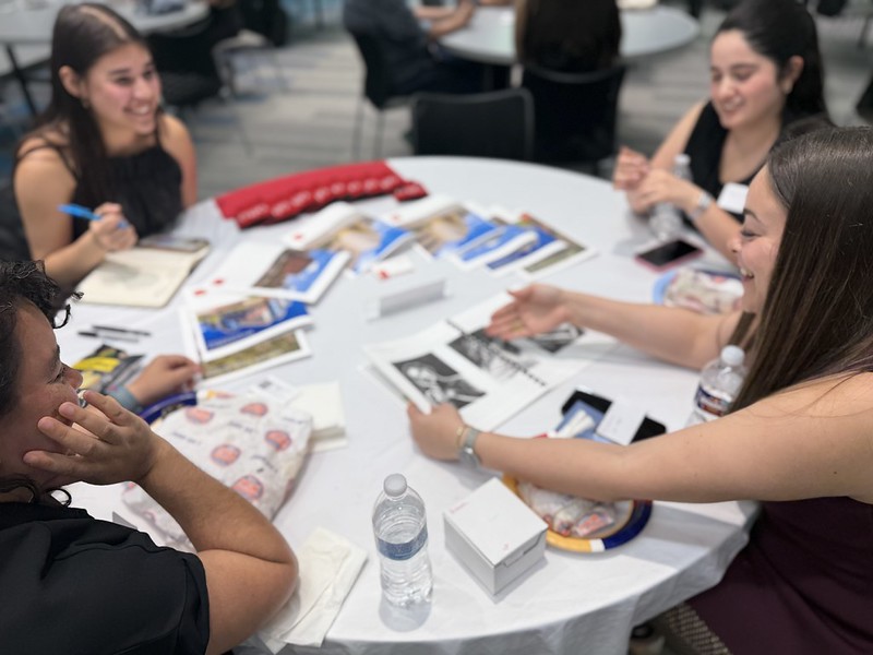 Students participating in an event during Design Week