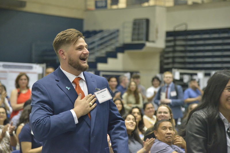 photo from the spring 2025 Tech Symposium of a student winner